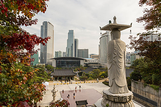 庙宇,地区,首尔,韩国