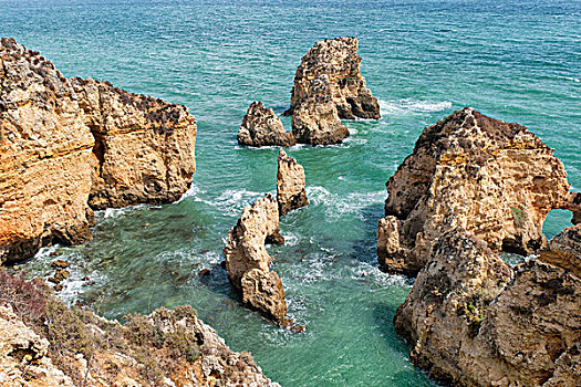 石头,水,仁慈,岩石构造,拉各斯,阿尔加维,葡萄牙,欧洲