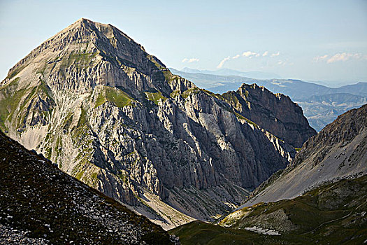 风景,大萨索山,山,夏天,国家公园,亚平宁山脉,阿布鲁佐,意大利