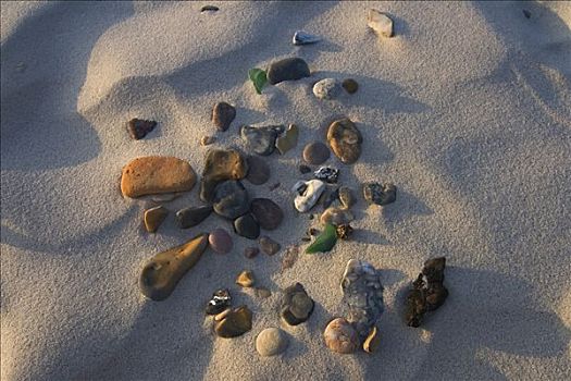沙子,石头,梅克伦堡前波莫瑞州,德国,欧洲