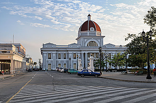 市政厅,流行,公园,西恩富戈斯,省,古巴,北美