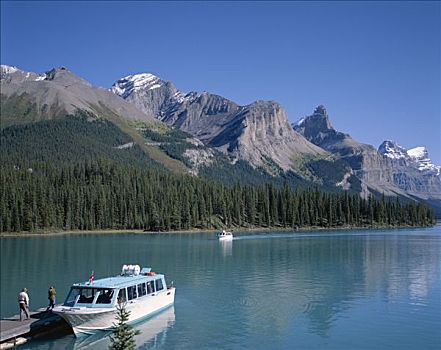 碧玉国家公园,玛琳湖,落基山脉,艾伯塔省,加拿大