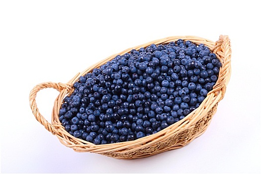 柳条篮,蓝莓