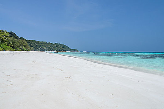 白沙滩,热带,晶莹,清水,岛屿,泰国