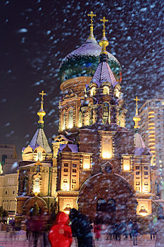 哈尔滨雪中风光