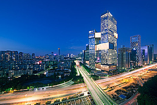 中国广东深圳南山科技园都市夜景