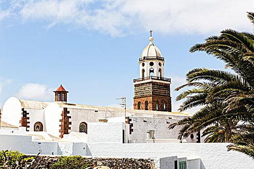 瓜达卢佩,教堂,刷白,建筑,乡村,特盖斯,兰索罗特岛,加纳利群岛