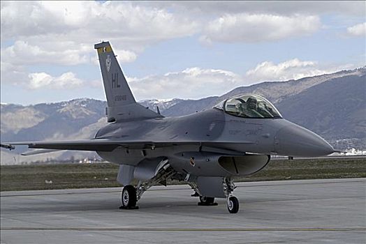 f-16,战斗机,战隼,山,空军,犹他,美国