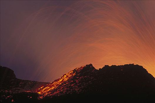 爆炸,火山岩,喷泉,放射状,裂缝,盾状火山,费尔南迪纳岛,加拉帕戈斯群岛,厄瓜多尔