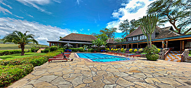纳库鲁湖,住宿,游泳池,纳库鲁湖国家公园,肯尼亚,东非