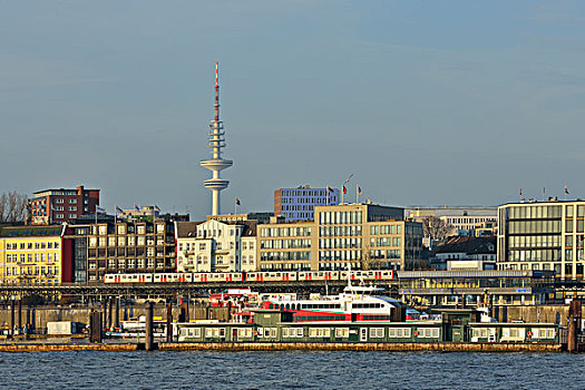 风景,港口,汉堡市,德国