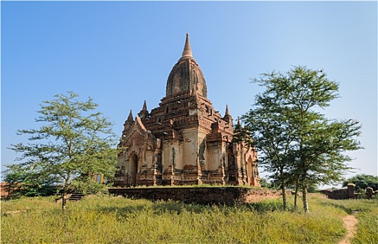 古老,庙宇,蒲甘,缅甸