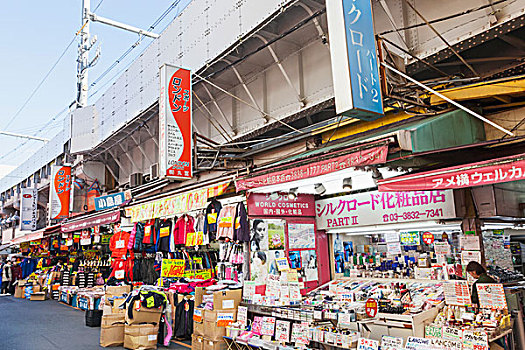 日本,本州,东京,上野,市场,街景