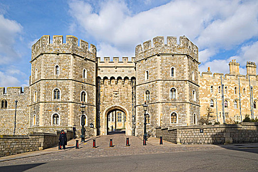 入口,温莎城堡,温莎公爵,伯克郡,英格兰,英国,欧洲