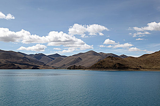 西藏,高原,蓝天,白云,湖水,0109