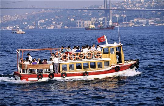 土耳其,伊斯坦布尔,船,博斯普鲁斯海峡,底特律