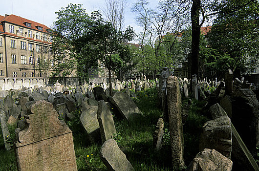 捷克共和国,布拉格,犹太区,犹太,墓地