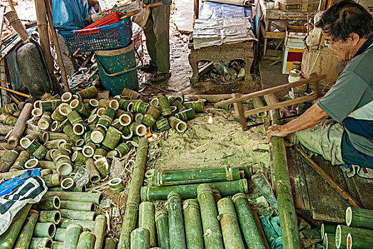 泰国清迈手工制作雨伞市场工艺流程