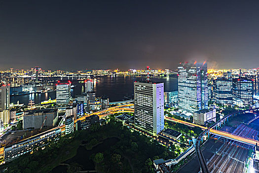 现代办公室,建筑,市区,东京,黎明