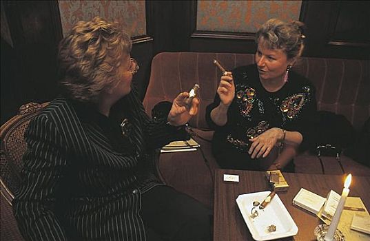 女人,雪茄,吸烟,女性,德国,欧洲