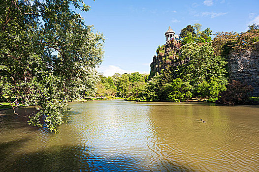 巴黎公园,parcdesbuttes-chaumont,伯特肖蒙公园