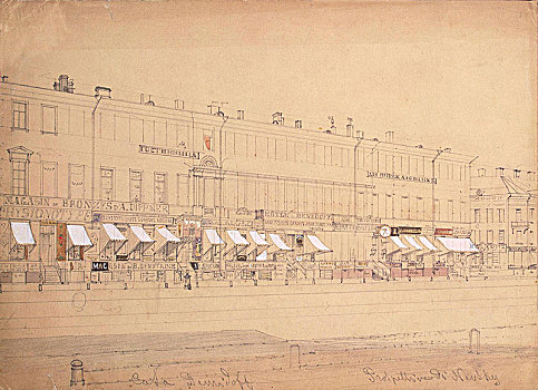 酒店,彼得斯堡,19世纪,艺术家