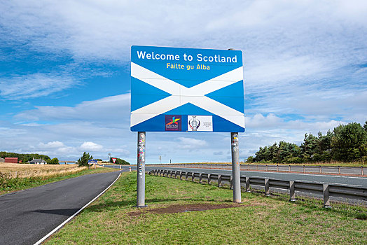 苏格兰,边界,标识,靠近,英国,欧洲