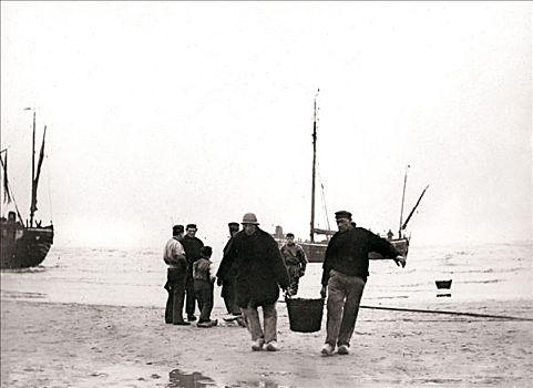 男人,岸边,荷兰,1898年,艺术家