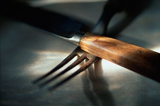 刀,叉子,木质