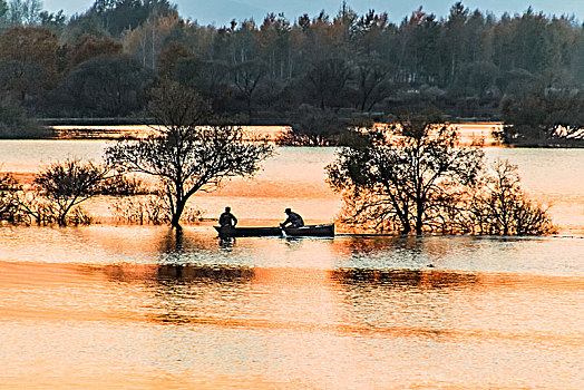 黑龙江省饶河县乌苏里江湿地自然景观