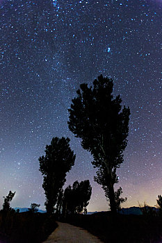 北京市密云区不老屯璀璨的星空