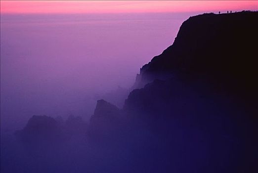 日落,薄雾,南方,头部,大马南岛,新布兰斯维克,加拿大