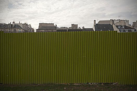 巴黎,后面,栅栏