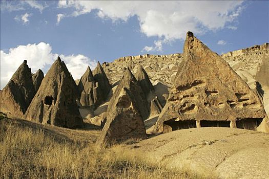 山谷,岩石构造,卡帕多西亚,土耳其
