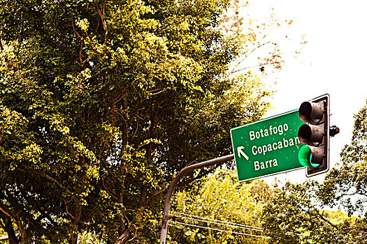 路标,里约热内卢,巴西