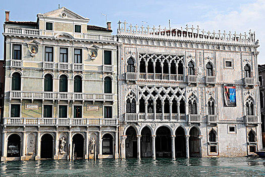 邸宅,洪水,大运河,威尼斯,威尼托,意大利,欧洲