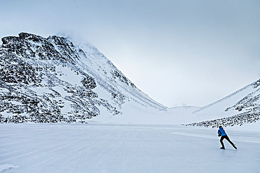 人,滑雪,雪景