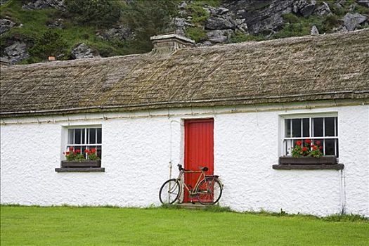 自行车,门,屋舍,乡村,博物馆,多纳格,阿尔斯特省,爱尔兰