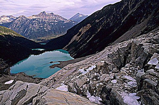 湖,冰河,省立公园,不列颠哥伦比亚省,加拿大