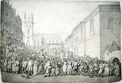 公用,伦敦,迟,18世纪,艺术家