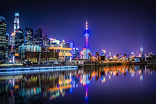 上海,夜晚,中国