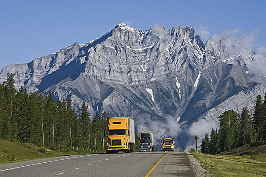 泛加高速公路,靠近,班芙,班芙国家公园,艾伯塔省,加拿大