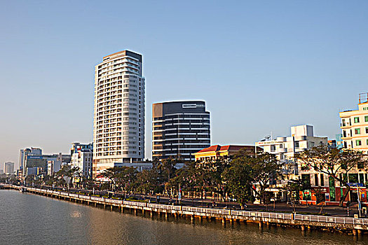 越南,岘港,城市天际线,河