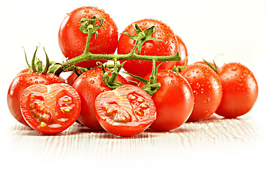 新鲜,生食,西红柿,隔绝,白色背景