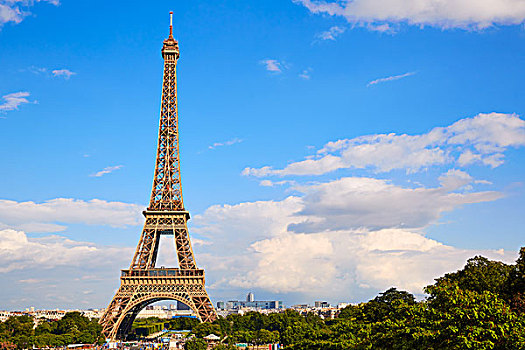 埃菲尔铁塔,巴黎,蓝色,晴朗,天空,法国