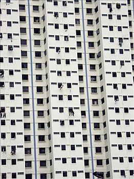 高层建筑,公寓,方形,唐人街,新加坡