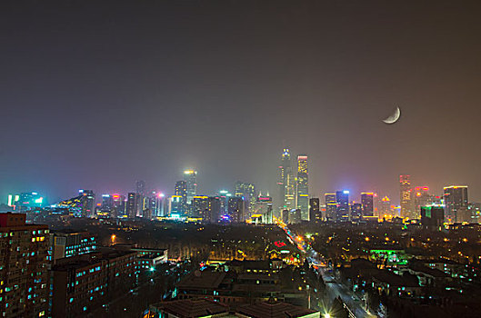 北京城市夜景-国贸