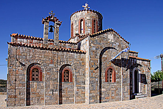教堂,山,乡村,克里特岛,希腊,欧洲