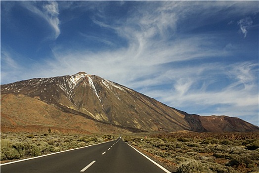 笔直,道路,背景,特内里费岛,加纳利群岛