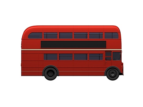 红色,双层巴士,公共汽车,上方,白色
